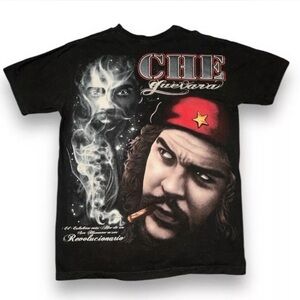 Vintage Che Guevara Graphic Print Short Sleeve Double Sided Rap Tee Size XL